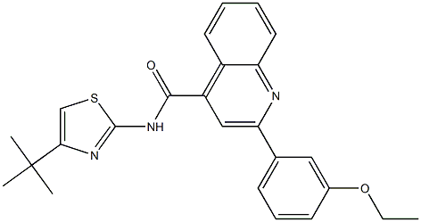 N-(4-tert-butyl-1,3-thiazol-2-yl)-2-(3-ethoxyphenyl)quinoline-4-carboxamide Structure