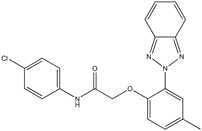 2-[2-(benzotriazol-2-yl)-4-methylphenoxy]-N-(4-chlorophenyl)acetamide Struktur