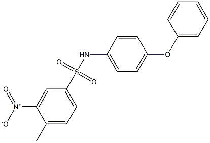 4-methyl-3-nitro-N-(4-phenoxyphenyl)benzenesulfonamide,,结构式