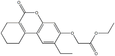 ethyl 2-[(2-ethyl-6-oxo-7,8,9,10-tetrahydrobenzo[c]chromen-3-yl)oxy]acetate Structure