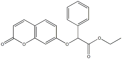 ethyl 2-(2-oxochromen-7-yl)oxy-2-phenylacetate 结构式