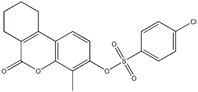 (4-methyl-6-oxo-7,8,9,10-tetrahydrobenzo[c]chromen-3-yl) 4-chlorobenzenesulfonate,,结构式