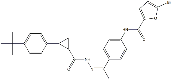 5-bromo-N-[4-[(Z)-N-[[2-(4-tert-butylphenyl)cyclopropanecarbonyl]amino]-C-methylcarbonimidoyl]phenyl]furan-2-carboxamide Structure