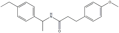 N-[1-(4-ethylphenyl)ethyl]-3-(4-methoxyphenyl)propanamide Structure