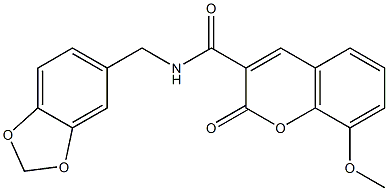 N-(1,3-benzodioxol-5-ylmethyl)-8-methoxy-2-oxochromene-3-carboxamide
