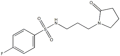 4-fluoro-N-[3-(2-oxopyrrolidin-1-yl)propyl]benzenesulfonamide Structure