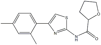 N-[4-(2,4-dimethylphenyl)-1,3-thiazol-2-yl]oxolane-2-carboxamide 化学構造式