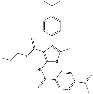 propyl 5-methyl-2-[(4-nitrobenzoyl)amino]-4-(4-propan-2-ylphenyl)thiophene-3-carboxylate