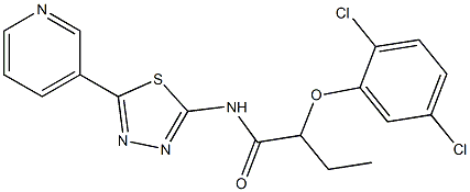 2-(2,5-dichlorophenoxy)-N-(5-pyridin-3-yl-1,3,4-thiadiazol-2-yl)butanamide