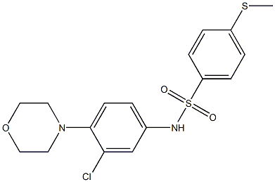 N-(3-chloro-4-morpholin-4-ylphenyl)-4-methylsulfanylbenzenesulfonamide Structure