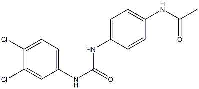 N-[4-[(3,4-dichlorophenyl)carbamoylamino]phenyl]acetamide Structure