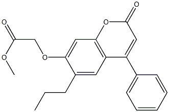 methyl 2-(2-oxo-4-phenyl-6-propylchromen-7-yl)oxyacetate Structure