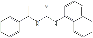 1-naphthalen-1-yl-3-(1-phenylethyl)thiourea 化学構造式