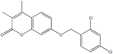 7-[(2,4-dichlorophenyl)methoxy]-3,4-dimethylchromen-2-one Struktur