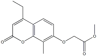 methyl 2-(4-ethyl-8-methyl-2-oxochromen-7-yl)oxyacetate Structure