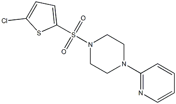 1-(5-chlorothiophen-2-yl)sulfonyl-4-pyridin-2-ylpiperazine Structure