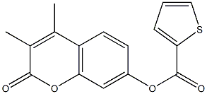 (3,4-dimethyl-2-oxochromen-7-yl) thiophene-2-carboxylate Structure