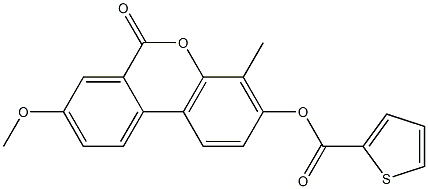 (8-methoxy-4-methyl-6-oxobenzo[c]chromen-3-yl) thiophene-2-carboxylate Structure