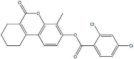 (4-methyl-6-oxo-7,8,9,10-tetrahydrobenzo[c]chromen-3-yl) 2,4-dichlorobenzoate Structure