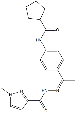 N-[(Z)-1-[4-(cyclopentanecarbonylamino)phenyl]ethylideneamino]-1-methylpyrazole-3-carboxamide Structure