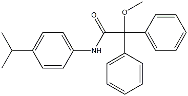 2-methoxy-2,2-diphenyl-N-(4-propan-2-ylphenyl)acetamide 化学構造式