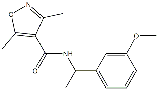 N-[1-(3-methoxyphenyl)ethyl]-3,5-dimethyl-1,2-oxazole-4-carboxamide Structure