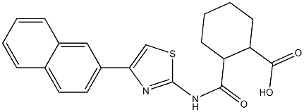 2-[(4-naphthalen-2-yl-1,3-thiazol-2-yl)carbamoyl]cyclohexane-1-carboxylic acid Structure