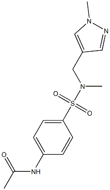 N-[4-[methyl-[(1-methylpyrazol-4-yl)methyl]sulfamoyl]phenyl]acetamide Struktur