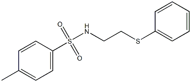 4-methyl-N-(2-phenylsulfanylethyl)benzenesulfonamide 化学構造式