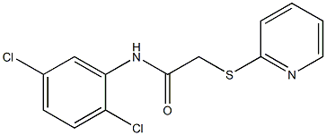 N-(2,5-dichlorophenyl)-2-pyridin-2-ylsulfanylacetamide 化学構造式