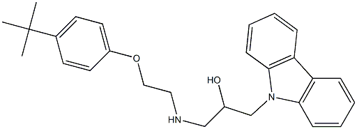 1-[2-(4-tert-butylphenoxy)ethylamino]-3-carbazol-9-ylpropan-2-ol Structure