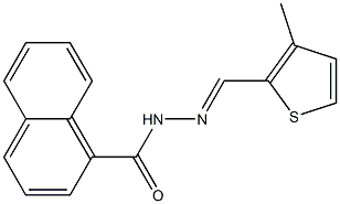 N-[(E)-(3-methylthiophen-2-yl)methylideneamino]naphthalene-1-carboxamide,,结构式