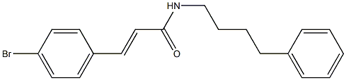 (E)-3-(4-bromophenyl)-N-(4-phenylbutyl)prop-2-enamide,,结构式