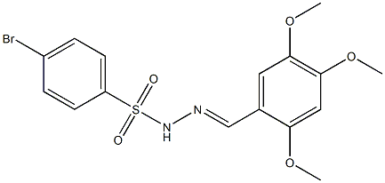 4-bromo-N-[(E)-(2,4,5-trimethoxyphenyl)methylideneamino]benzenesulfonamide 化学構造式
