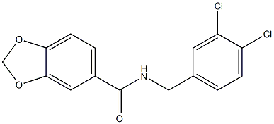 N-[(3,4-dichlorophenyl)methyl]-1,3-benzodioxole-5-carboxamide Struktur