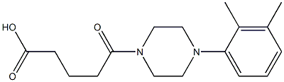 5-[4-(2,3-dimethylphenyl)piperazin-1-yl]-5-oxopentanoic acid 化学構造式