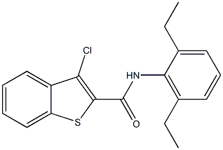 3-chloro-N-(2,6-diethylphenyl)-1-benzothiophene-2-carboxamide 化学構造式