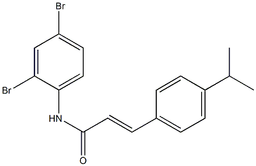 (E)-N-(2,4-dibromophenyl)-3-(4-propan-2-ylphenyl)prop-2-enamide,,结构式