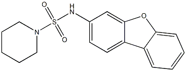 N-dibenzofuran-3-ylpiperidine-1-sulfonamide Struktur