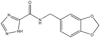 N-(1,3-benzodioxol-5-ylmethyl)-1H-1,2,4-triazole-5-carboxamide Struktur