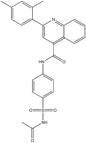 N-[4-(acetylsulfamoyl)phenyl]-2-(2,4-dimethylphenyl)quinoline-4-carboxamide Structure