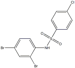 4-chloro-N-(2,4-dibromophenyl)benzenesulfonamide 化学構造式