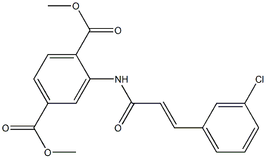 dimethyl 2-[[(E)-3-(3-chlorophenyl)prop-2-enoyl]amino]benzene-1,4-dicarboxylate Structure