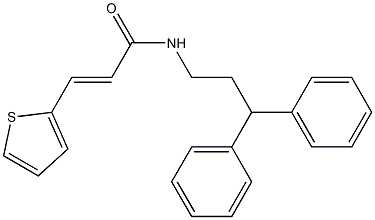 (E)-N-(3,3-diphenylpropyl)-3-thiophen-2-ylprop-2-enamide Structure