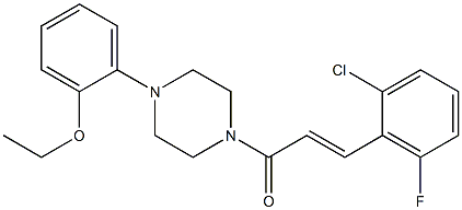 (E)-3-(2-chloro-6-fluorophenyl)-1-[4-(2-ethoxyphenyl)piperazin-1-yl]prop-2-en-1-one Structure