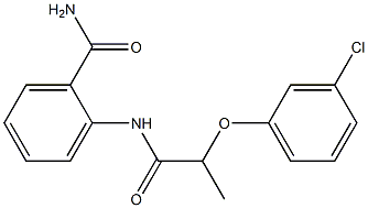 2-[2-(3-chlorophenoxy)propanoylamino]benzamide Structure