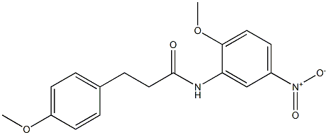 N-(2-methoxy-5-nitrophenyl)-3-(4-methoxyphenyl)propanamide Structure