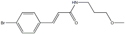 (E)-3-(4-bromophenyl)-N-(3-methoxypropyl)prop-2-enamide 化学構造式