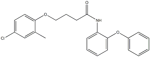 4-(4-chloro-2-methylphenoxy)-N-(2-phenoxyphenyl)butanamide Structure