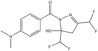 [3,5-bis(difluoromethyl)-5-hydroxy-4H-pyrazol-1-yl]-[4-(dimethylamino)phenyl]methanone Structure